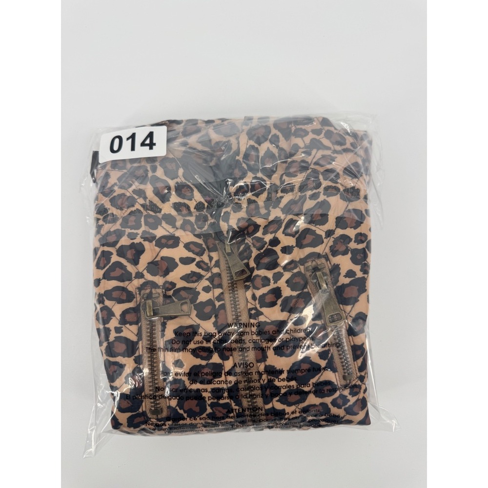 I.N. Girl Leopard Print Quilted Puffer Jacket Vest Size 6 - Picture 8 of 8